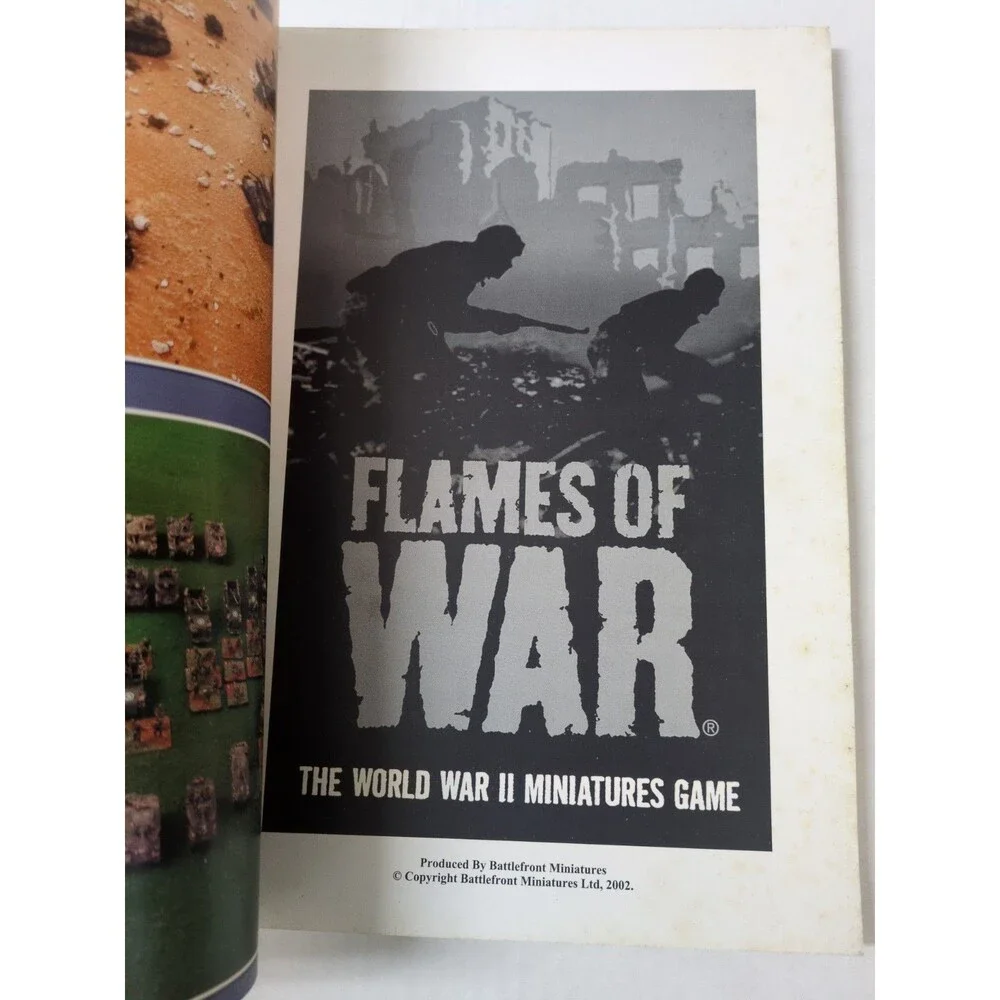 Lot Of (2) Flames Of War World War II Hardcover And Softcover Rulebooks